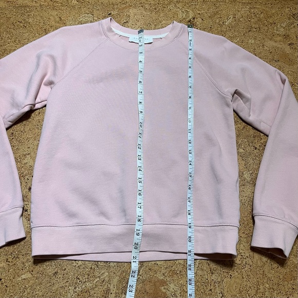 Everlane The Slim Classic French Terry Crew Blush Pink Sweater Sweatshirt NWOT - Picture 7 of 7